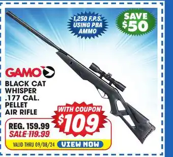 Big 5 Gamo Black Cat Whisper .177 Cal. Air Rifle offer