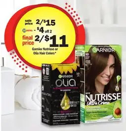 Meijer Garnier Nutrisse or Olia Hair Colors offer
