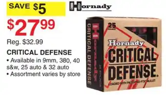 Dunham's Sports CRITICAL DEFENSE offer