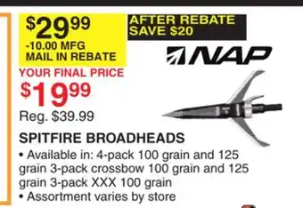 Dunham's Sports NAP SPITFIRE BROADHEADS offer