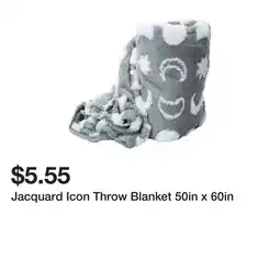 Five Below Jacquard Icon Throw Blanket 50in x 60in offer