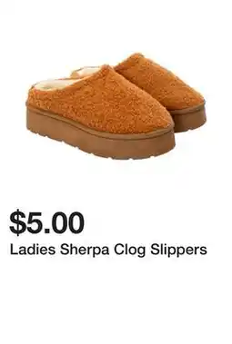 Five Below Ladies Sherpa Clog Slippers offer