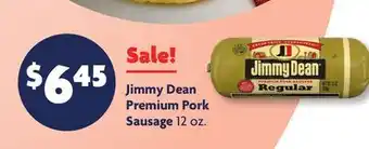 Family Dollar Jimmy Dean Premium Pork Sausage offer