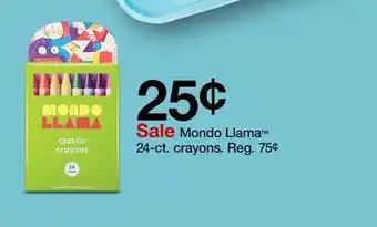 Target Mondo Llama 24-ct. crayons offer