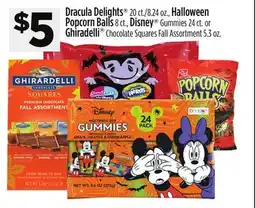 Dollar General Dracula Delights , Halloween Popcorn Balls, Disney or Ghiradelli offer