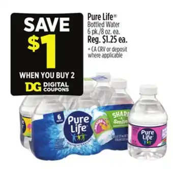 Dollar General Pure Life Bottled Water offer