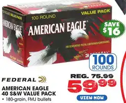 Big 5 Federal American Eagle .40 S&W 100-Round Value Pack offer
