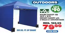 Big 5 Yoli Malibu EasyLift 100 10' x 10' Straight Leg Instant Canopy Value Pack offer