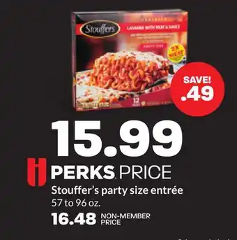 Hy-Vee Stouffer's party size entrée offer