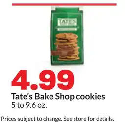 Hy-Vee Tate's Bake Shop cookies offer