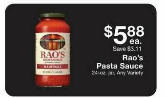 Fairway Store Market Rao's Pasta Sauce offer
