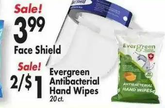 Ocean State Job Lot Evergreean Antibacterial Hand Wipes offer