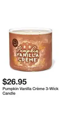Bath & Body Works Pumpkin Vanilla Crème 3-Wick Candle offer
