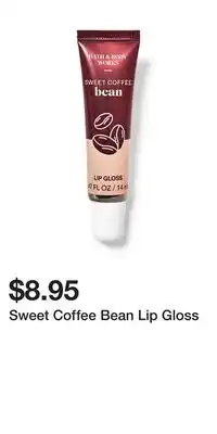 Bath & Body Works Sweet Coffee Bean Lip Gloss offer