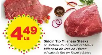 Food 4 Less Sirloin Tip Milanesa Steaks offer