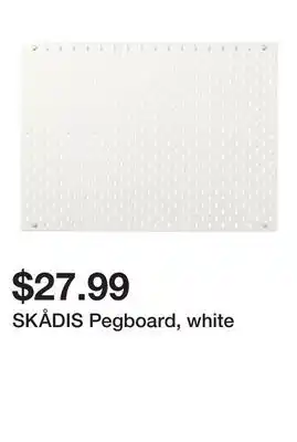 Ikea SKÅDIS Pegboard, white offer