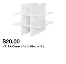 Ikea KALLAX Insert for bottles, white offer