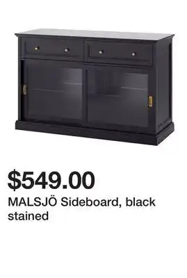 Ikea MALSJÖ Sideboard, black stained offer