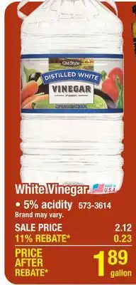 Menards Old Style White Vinegar - 128 oz offer