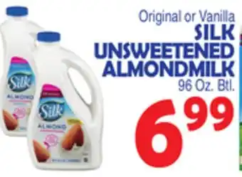 Bravo Supermarkets SILK UNSWEETENED ALMONDMILK offer