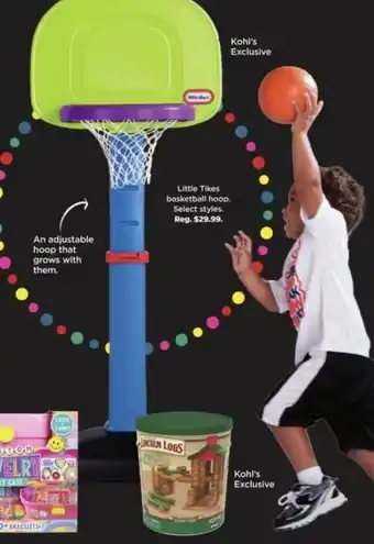 Kohl's Little Tikes Basketball Hoop offer