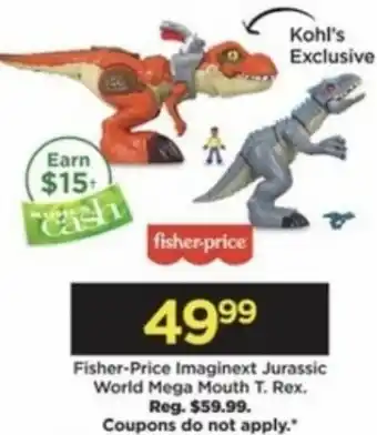 Kohl's Fisher-Price Imaginext Jurassic World Mega Mouth T.Rex offer