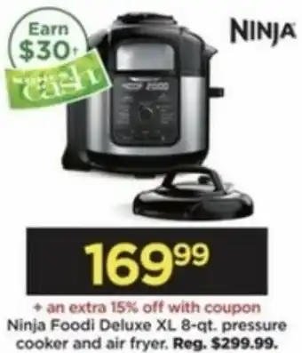 Kohl's Ninja Foodi Deluxe XL 8-Qt.Pressure Cooker And Air Fryer offer