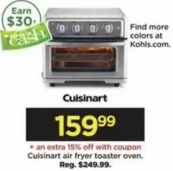 Kohl's Cuisinart Air Fryer Toaster Oven offer