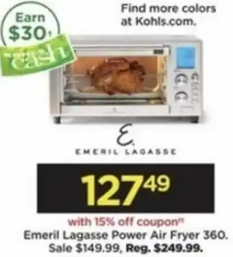 Kohl's Emeril Lagasse Power Air Fryer 360 offer