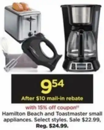 Kohl's Hamilton Beach And Toastermaster Small Appliances offer