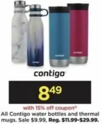 Kohl's All Contigo Water Bottles And Thermal Mugs offer