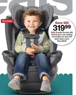 Target Evenflo Revolve 360 Extend all-in-one rotating convertible car seat with quick clean cover offer