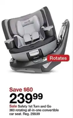 Target Sale Safety 1st Turn and Go 360 rotating all-in-one convertible car seat offer