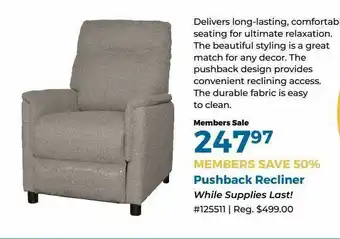 Pushback Recliner