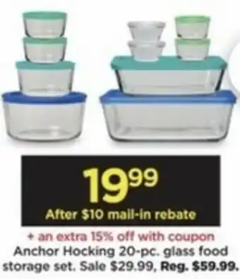Kohl's Anchor Hocking 20-PC. Glass Food Storage Set offer