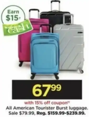 Kohl's All American Tourister Burst Luggage offer