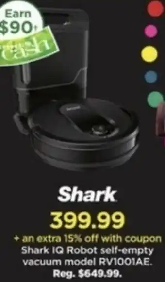 Kohl's Shark IQ Robot Self-Empty Vacuum Model RV1001AE offer