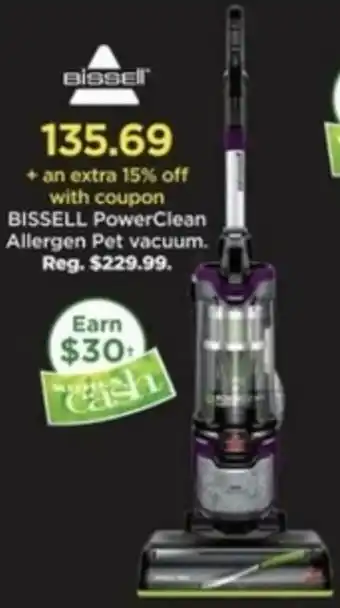 Kohl's Bissell PowerClean Allergen Pet Vacuum offer