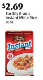 Aldi Earthly Grains Instant White Rice offer