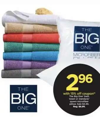 Kohl's The Big One Bath Towel Or Standard/ Queen Microfiber Pillow offer