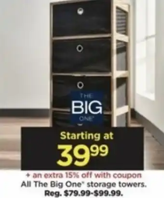Kohl's All The Big One Storage Towers offer