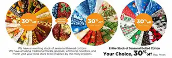 Craft Warehouse Entire Stock Of Seasonal Bolted Cotton offer