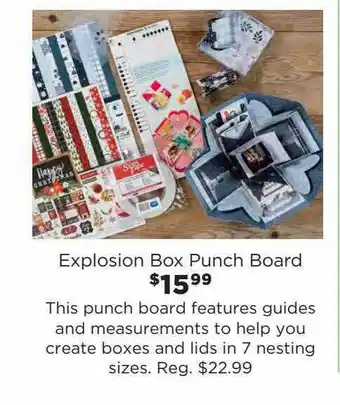 Explosion Box Punch Board