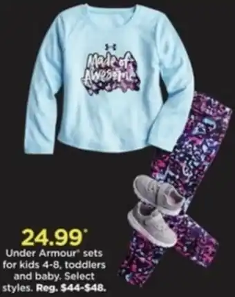 Kohl's Under Armour Sets For Kids 4-8, Toddlers And Baby offer