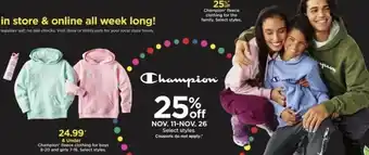 Kohl's Champion Fleece Clothing For Boys 8-20 And Girls 7-16 offer