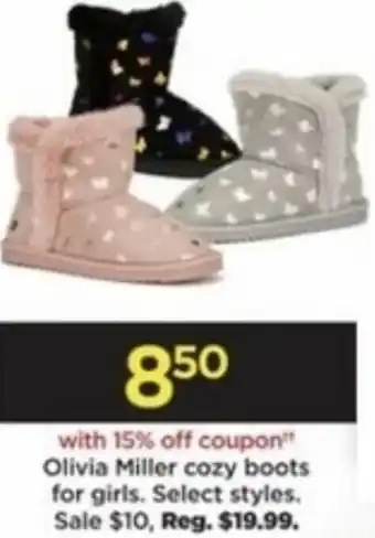 Kohl's Olivia Miller Cozy Boots For Girls offer