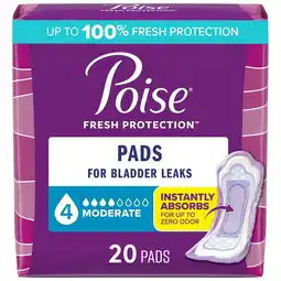 Walgreens Incontinence Pads & Postpartum Incontinence Pads, 4 Drop Moderate Absorbency offer