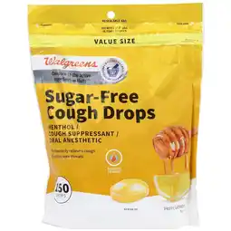 Walgreens Sugar-Free Cough Drops Honey Lemon offer