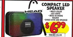 Ollie's HEAD COMPACT LED SPEAKER offer