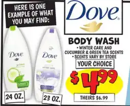 Ollie's DOVE BODY WASH offer